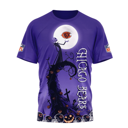 [SPECIAL OFFER] NEW CUSTOMIZED NFL26 CCB CHICAGO BEARS HALLOWEEN THE NIGHTMARE APPAREL