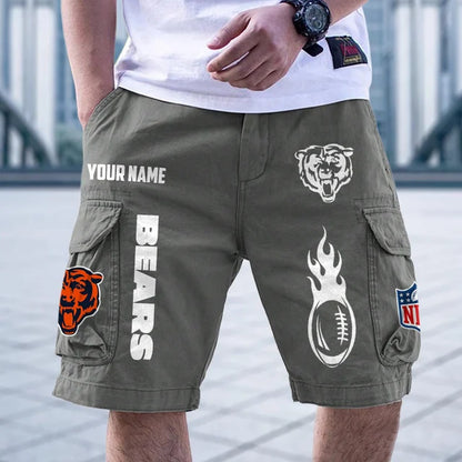 [SPECIAL OFFER] NEW CUSTOMIZED NFL26 CCB CHICAGO BEARS CARGO SHORTS