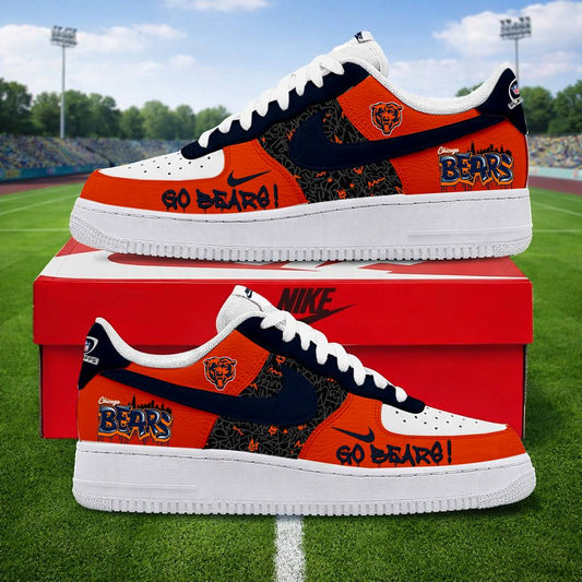 LIMITED EDITION - NEW CUSTOMIZED NFL26 CCB CHICAGO BEARS AF1 SNEAKERS