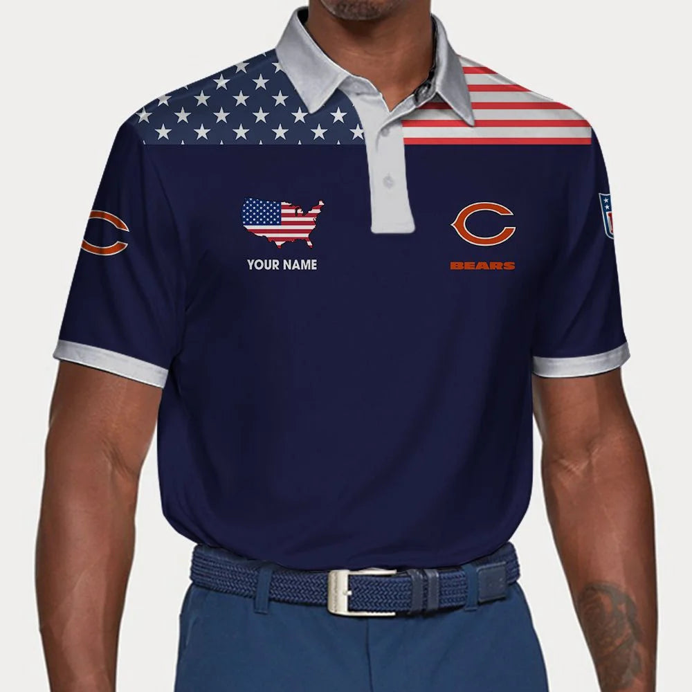 LIMITED EDITION - NEW CUSTOMIZED NFL26 CCB CHICAGO BEARS POLO SHIRT
