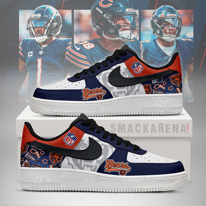 LIMITED EDITION - NEW CUSTOMIZED NFL26 CCB CH BEARS AF1 SNEAKERS