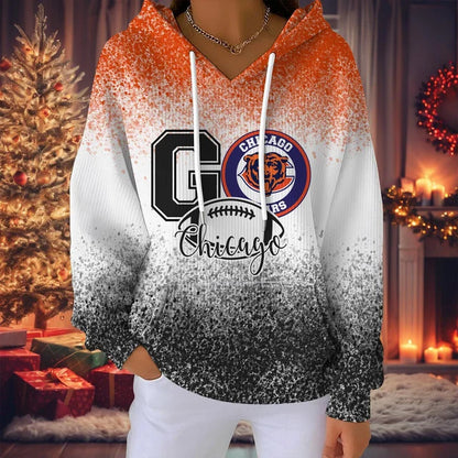 LIMITED EDITION - NEW CUSTOMIZED NFL26 CCB CHICAGO BEARS RIBBED HOODIE & SWEATSHIRT