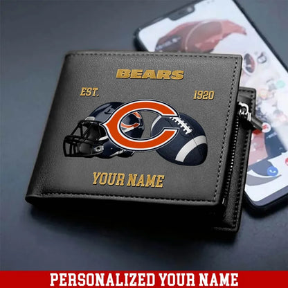 LIMITED EDITION - NEW CUSTOMIZED NFL26 CCB CHICAGO BEARS LEATHER WALLET
