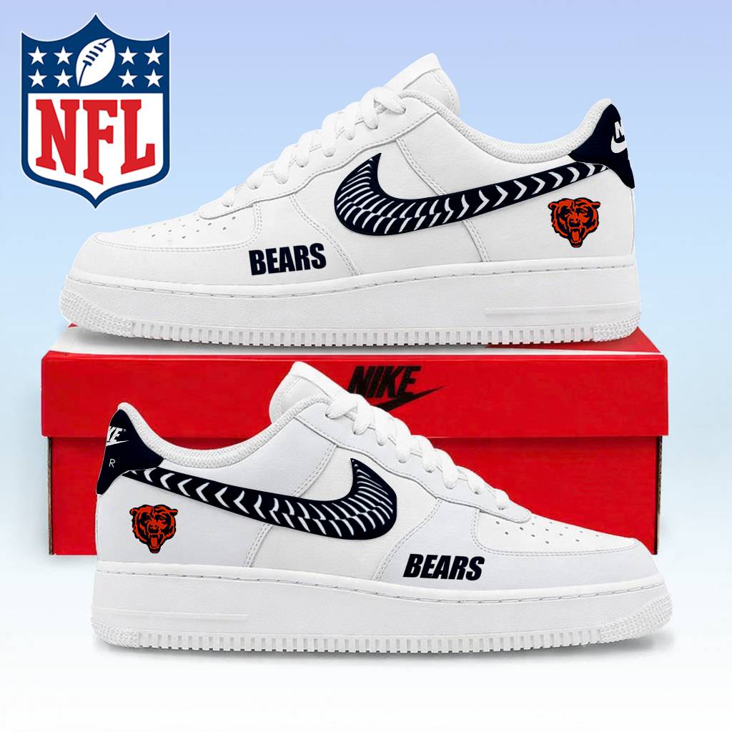 LIMITED EDITION - NEW CUSTOMIZED NFL26 CCB CHICAGO BEARS AF1 SNEAKERS