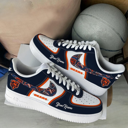 LIMITED EDITION - NEW CUSTOMIZED NFL26 CCB CHICAGO BEARS AF1 SNEAKERS