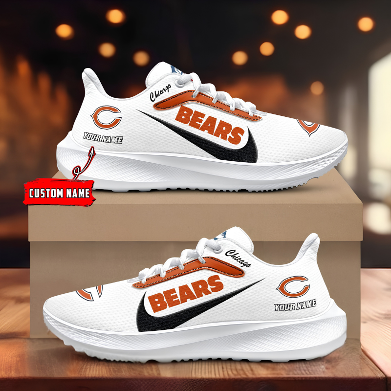 [SPECIAL OFFER] NEW CUSTOMIZED NFL26 CCB CHICAGO BEARS ROAD RUNNING SHOES