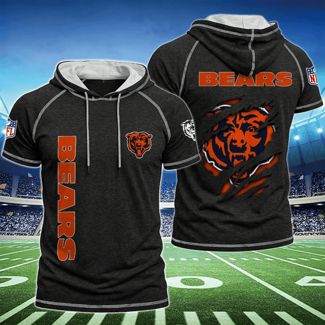 [SPECIAL OFFER] NEW CUSTOMIZED NFL26 CCB CHICAGO BEARS SHORT SLEEVE HOODIE