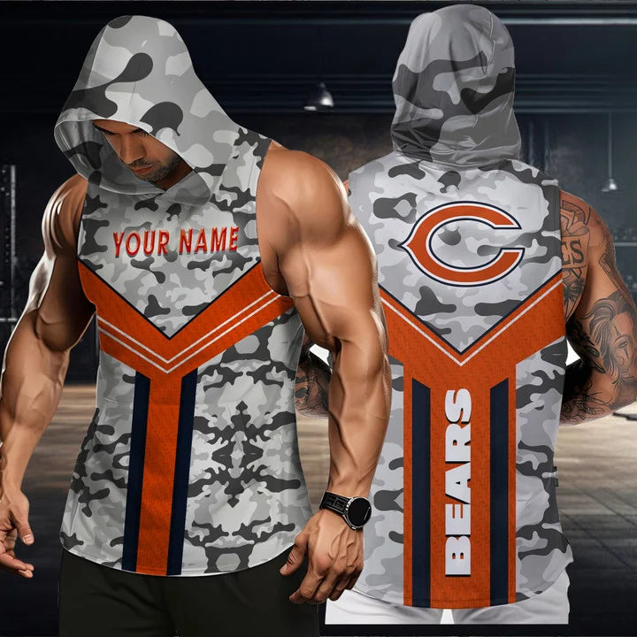 LIMITED EDITION - NEW CUSTOMIZED NFL26 CCB CHICAGO BEARS HOODED TANK TOP