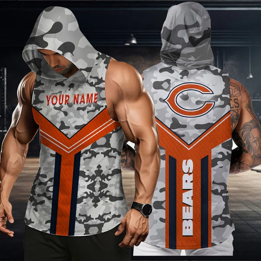 LIMITED EDITION - NEW CUSTOMIZED NFL26 CCB CHICAGO BEARS HOODED TANK TOP