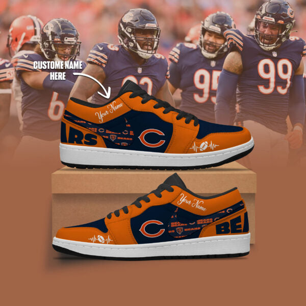 [SPECIAL OFFER] NEW CUSTOMIZED NFL26 CCB CHICAGO BEARS AIR JORDAN LOW SHOES