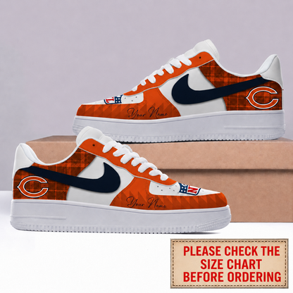 LIMITED EDITION - NEW CUSTOMIZED NFL26 CCB CHICAGO BEARS AF1 SHOES