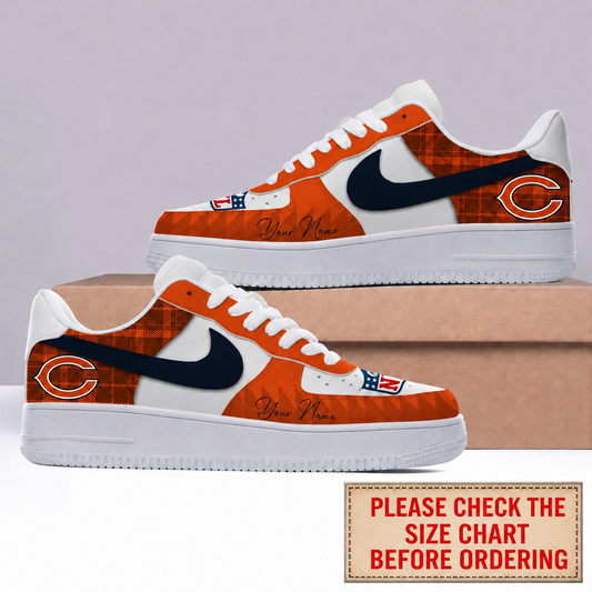 LIMITED EDITION - NEW CUSTOMIZED NFL26 CCB CHICAGO BEARS AF1 SHOES