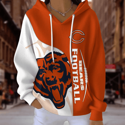 [SPECIAL OFFER] NEW CUSTOMIZED NFL26 CCB CHICAGO BEARS RIBBED HOODIE & SWEATSHIRT
