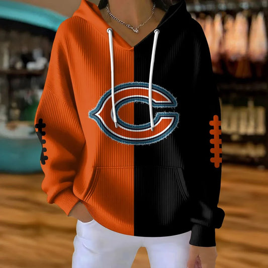 LIMITED EDITION - NEW CUSTOMIZED NFL26 CCB CHICAGO BEARS RIBBED HOODIE & SWEATSHIRT