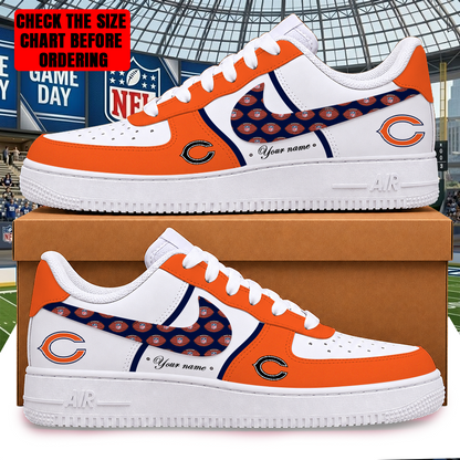 LIMITED EDITION - NEW CUSTOMIZED NFL26 CCB CHICAGO BEARS AF1 SHOES