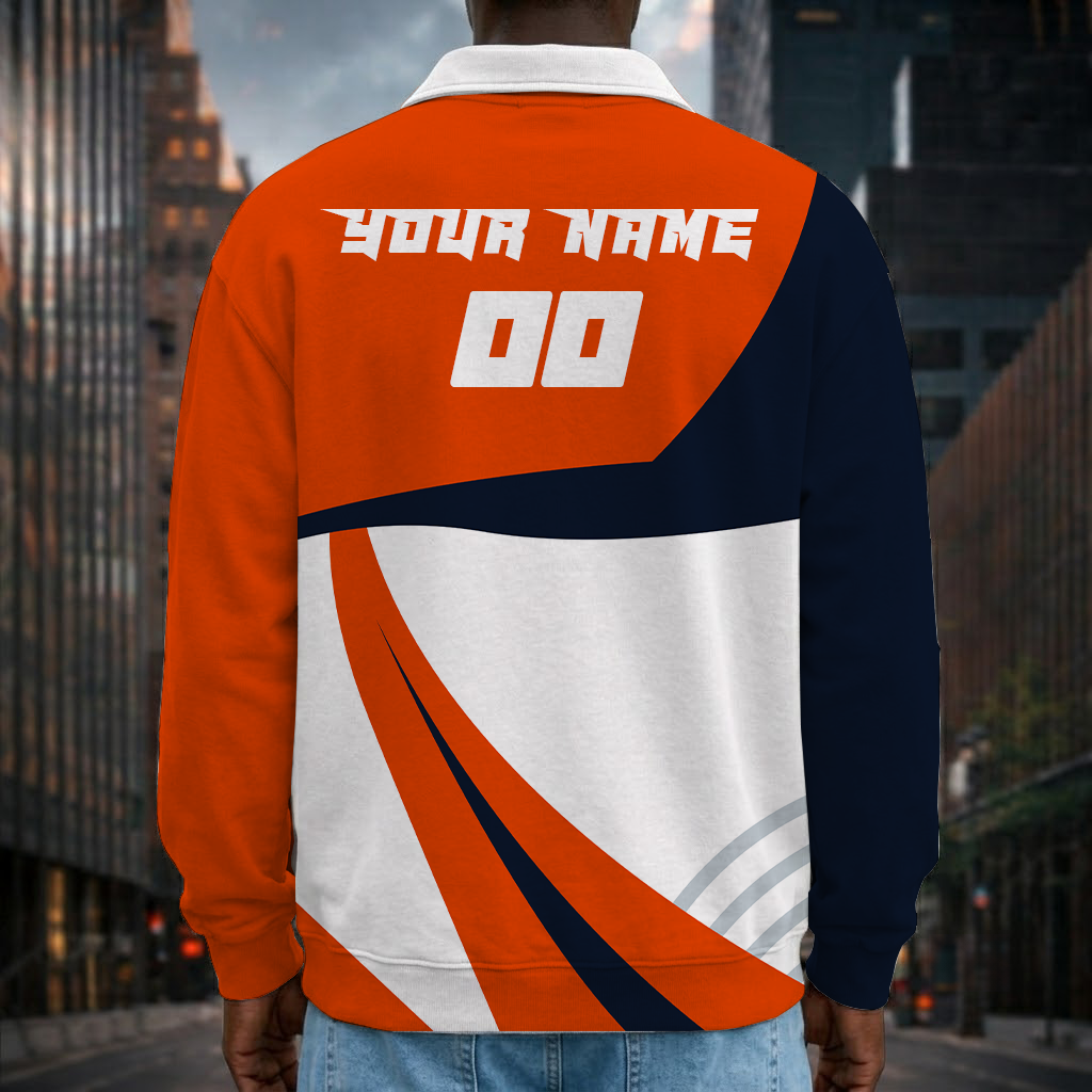[SPECIAL OFFER] NEW CUSTOMIZED NFL26 CCB CHICAGO BEARS LONG SLEEVE POLO SHIRT