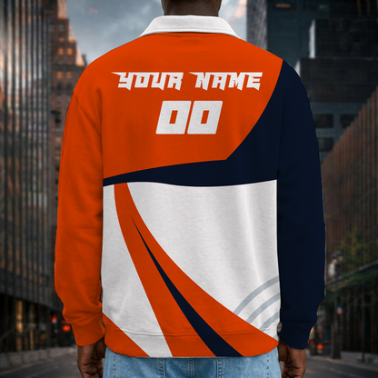 [SPECIAL OFFER] NEW CUSTOMIZED NFL26 CCB CHICAGO BEARS LONG SLEEVE POLO SHIRT