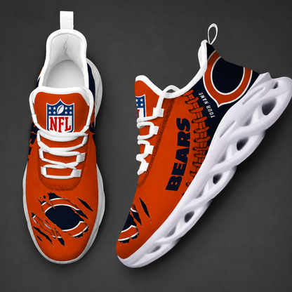LIMITED EDITION - NEW CUSTOMIZED NFL26 CCB CHICAGO BEARS UNISEX MAX SOUL SHOES