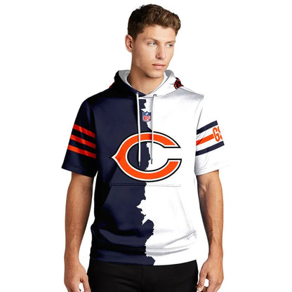 LIMITED EDITION - NEW CUSTOMIZED NFL26 CCB CHICAGO BEARS SHORT SLEEVE HOODIE T-SHIRT