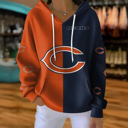 [SPECIAL OFFER] NEW CUSTOMIZED NFL26 CCB CHICAGO BEARS RIBBED HOODIE & SWEATSHIRT