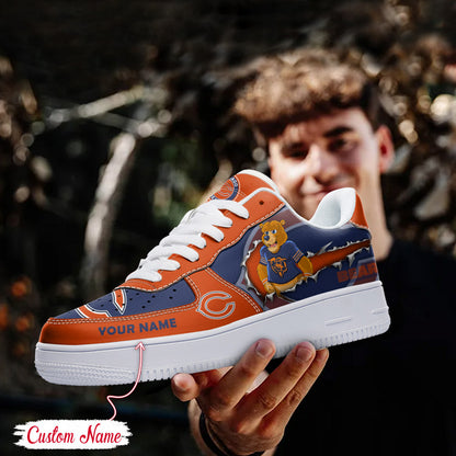 LIMITED EDITION - NEW CUSTOMIZED NFL26 CCB CHICAGO BEARS AF1 SNEAKERS