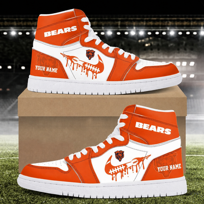 LIMITED EDITION - NEW CUSTOMIZED NFL26 CCB CHICAGO BEARS AIR JORDAN SNEAKERS