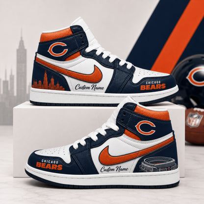 [SPECIAL OFFER] NEW CUSTOMIZED NFL26 CCB CHICAGO BEARS AIR JORDAN 1