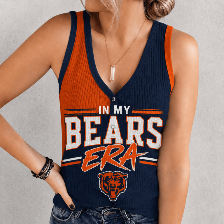[SPECIAL OFFER] NEW CUSTOMIZED NFL26 CCB CHICAGO BEARS WOMEN'S V-NECK TANK TOP