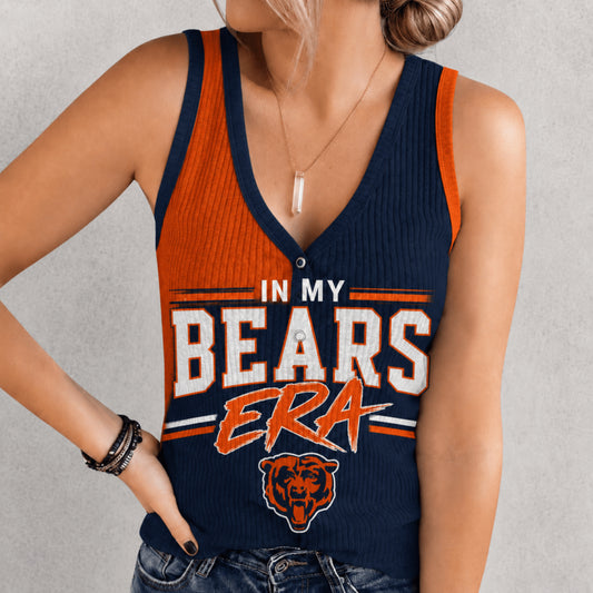 [SPECIAL OFFER] NEW CUSTOMIZED NFL26 CCB CHICAGO BEARS WOMEN'S V-NECK TANK TOP