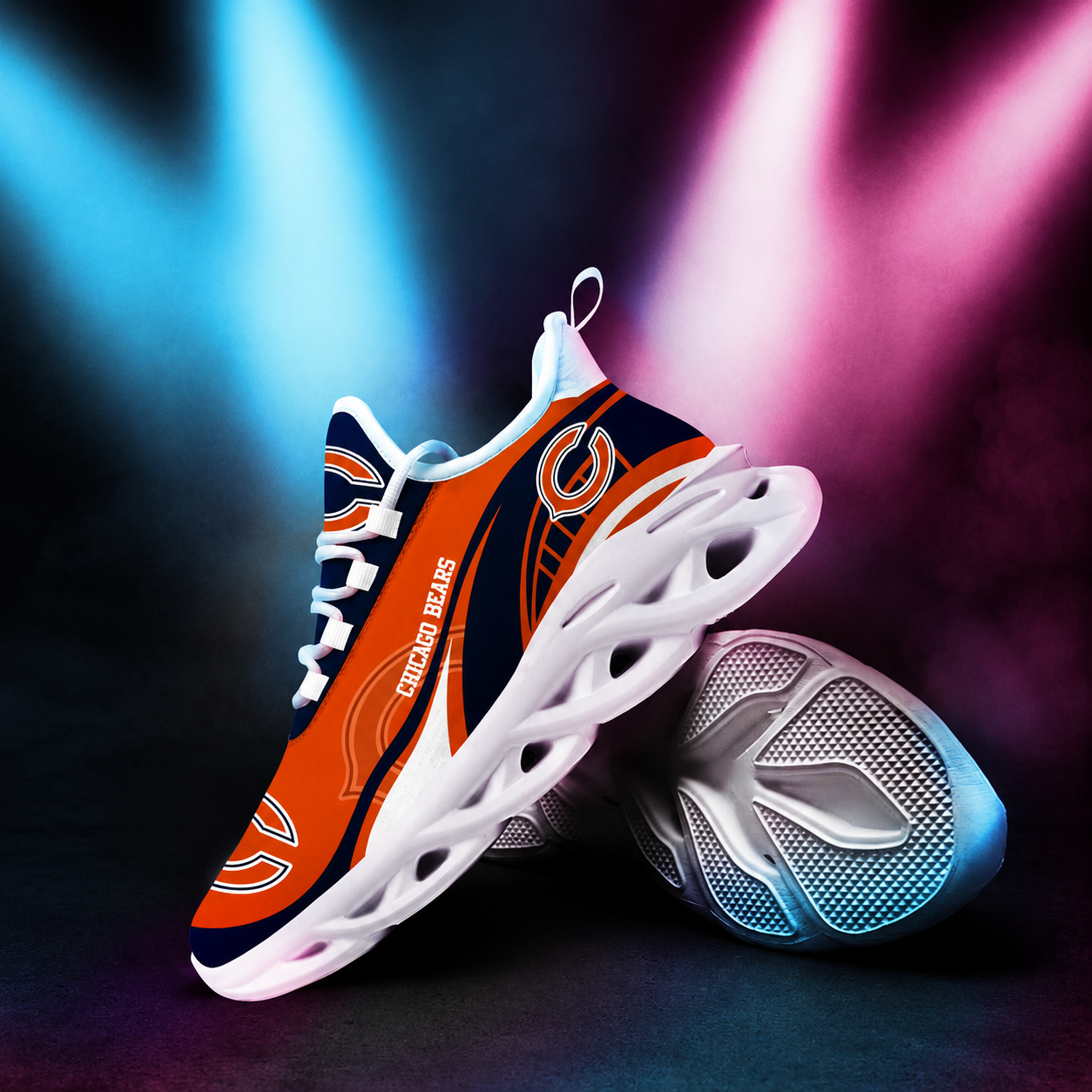 LIMITED EDITION - NEW CUSTOMIZED NFL26 CCB CHICAGO BEARS UNISEX MAX SOUL SHOES