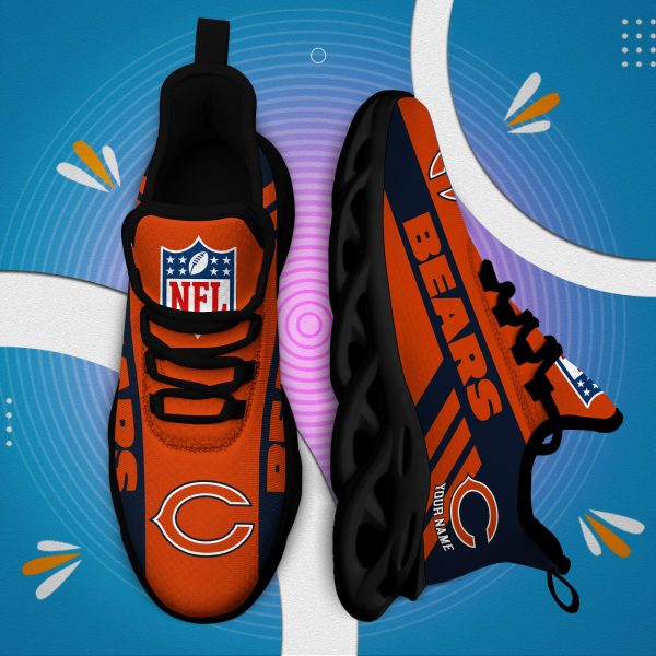 LIMITED EDITION - NEW CUSTOMIZED NFL26 CCB CHICAGO BEARS UNISEX MAX SOUL SHOES