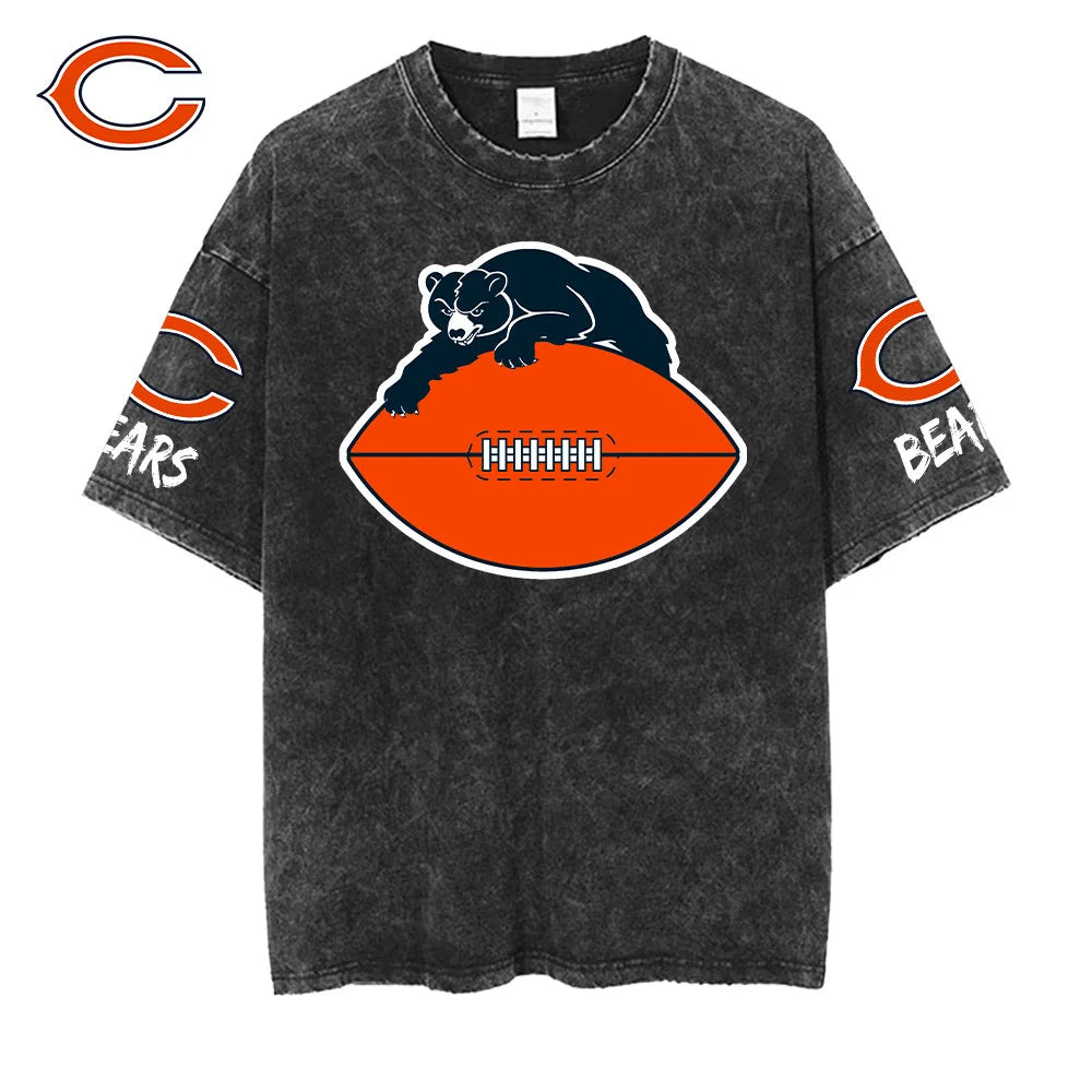[SPECIAL OFFER] NEW CUSTOMIZED NFL26 CCB CHICAGO BEARS MULTICOLOR WASHED TEE