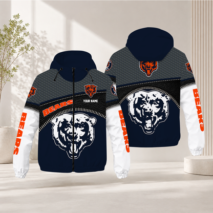 LIMITED EDITION - NEW CUSTOMIZED NFL26 CCB CHICAGO BEARS WINDBREAKER JACKET