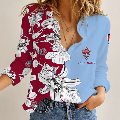 [FAN EXCLUSIVE] NEW CUSTOMIZED MLS26 CLR COLORADO RAPIDS WOMEN CASUAL SHIRT