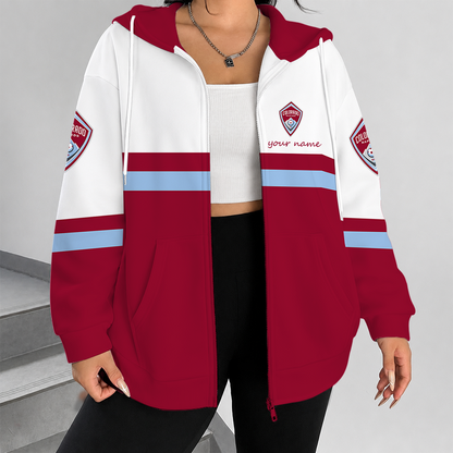 [FAN EXCLUSIVE] NEW CUSTOMIZED MLS26 CLR COLORADO RAPIDS ZIP HOODIE