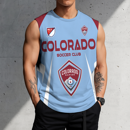 LIMITED EDITION - NEW CUSTOMIZED MLS26 CLR CLRD RAPIDS TANK TOP & GYM SHIRT