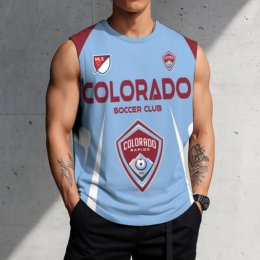 LIMITED EDITION - NEW CUSTOMIZED MLS26 CLR CLRD RAPIDS TANK TOP & GYM SHIRT