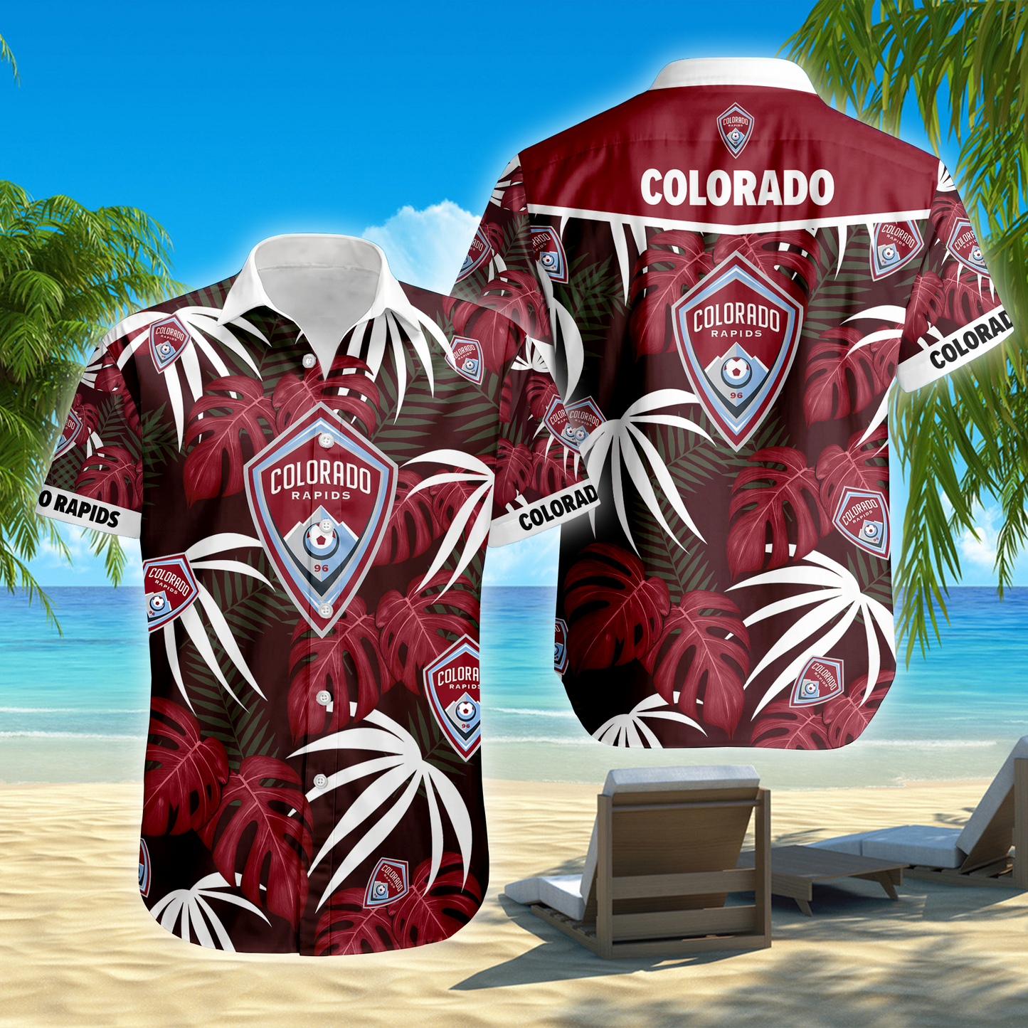 ENDING TODAY - NEW CUSTOMIZED MLS26 CLR COLORADO RAPIDS UNISEX HAWAIIAN SHIRT