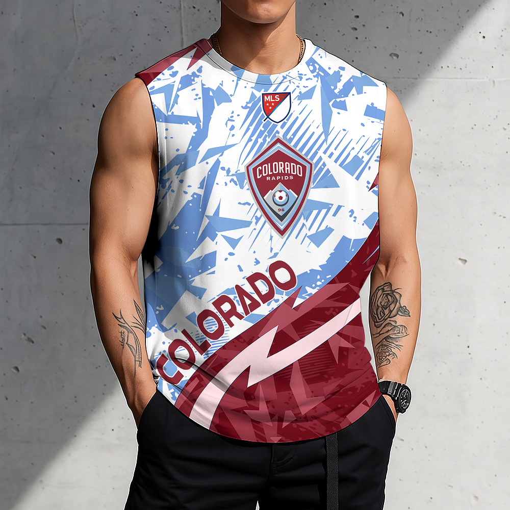 POPULAR NOW - NEW CUSTOMIZED MLS26 CLR COLORADO RAPIDS TANK TOP & GYM SHIRT