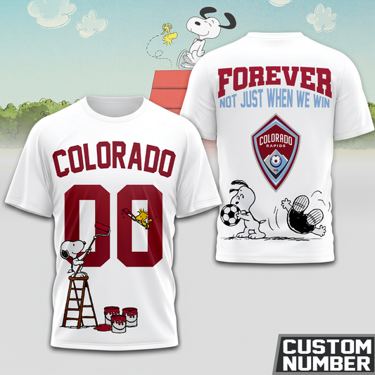 ENDING TODAY - NEW CUSTOMIZED MLS26 CLR COLORADO RAPIDS x SNOOPY HOODIE, T-SHIRTS, ZIP HOODIE, SWEATSHIRTS & POLO