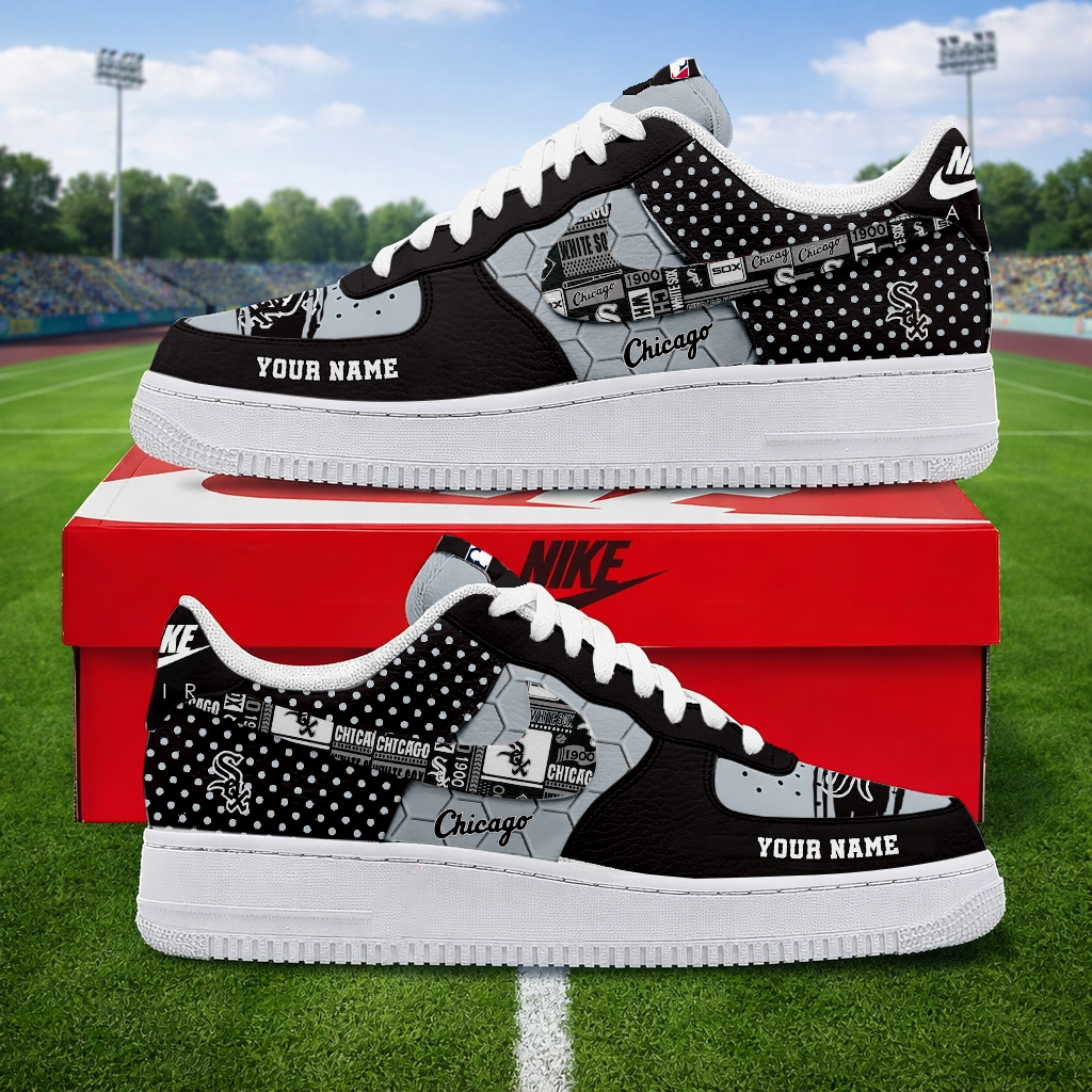 LIMITED EDITION - NEW CUSTOMIZED MLB26 CWS CHICAGO WHITE SOX AF1 SNEAKERS