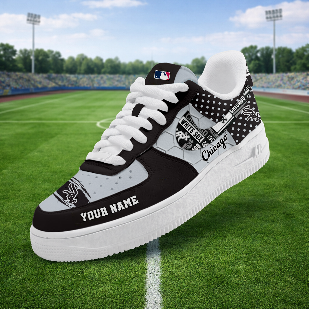 LIMITED EDITION - NEW CUSTOMIZED MLB26 CWS CHICAGO WHITE SOX AF1 SNEAKERS