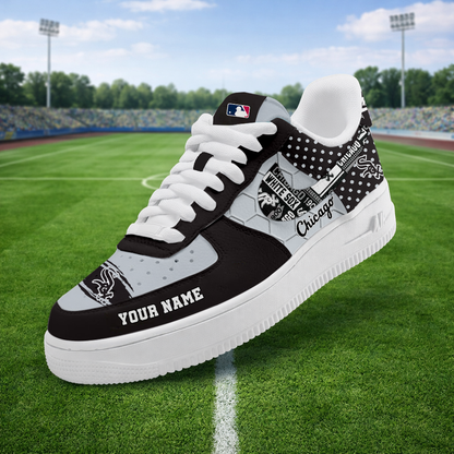 LIMITED EDITION - NEW CUSTOMIZED MLB26 CWS CHICAGO WHITE SOX AF1 SNEAKERS