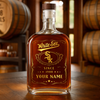 LIMITED EDITION - NEW CUSTOMIZED MLB26 CWS CHICAGO WHITE SOX LUXURY WHISKEY BOTTLE 450ML