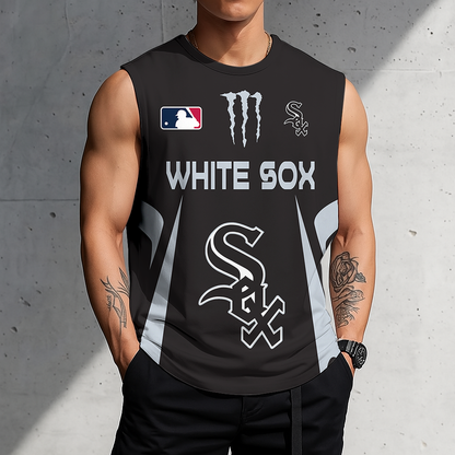 LIMITED EDITION - NEW CUSTOMIZED MLB26 CWS CHICAGO WHITE SOX MEN'S GYM SHIRT
