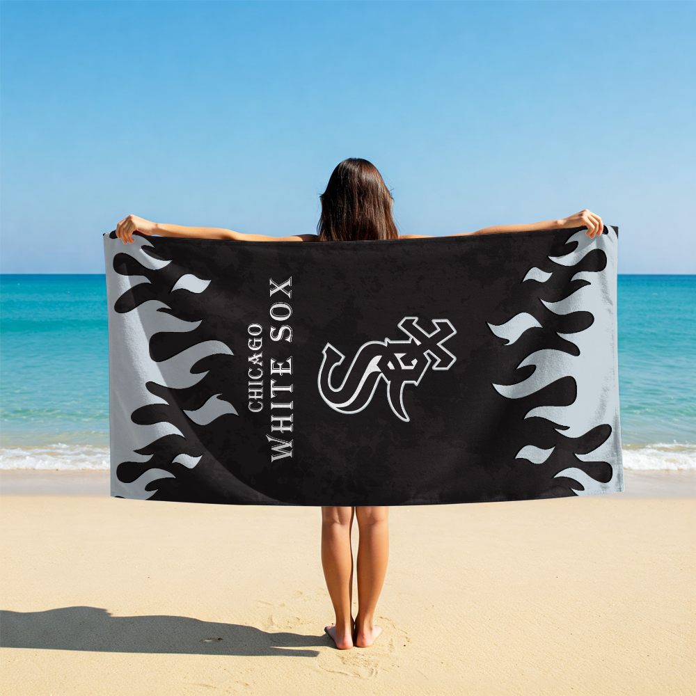 LIMITED EDITION - NEW CUSTOMIZED MLB26 CWS CHICAGO WHITE SOX BEACH TOWEL FOR FAN