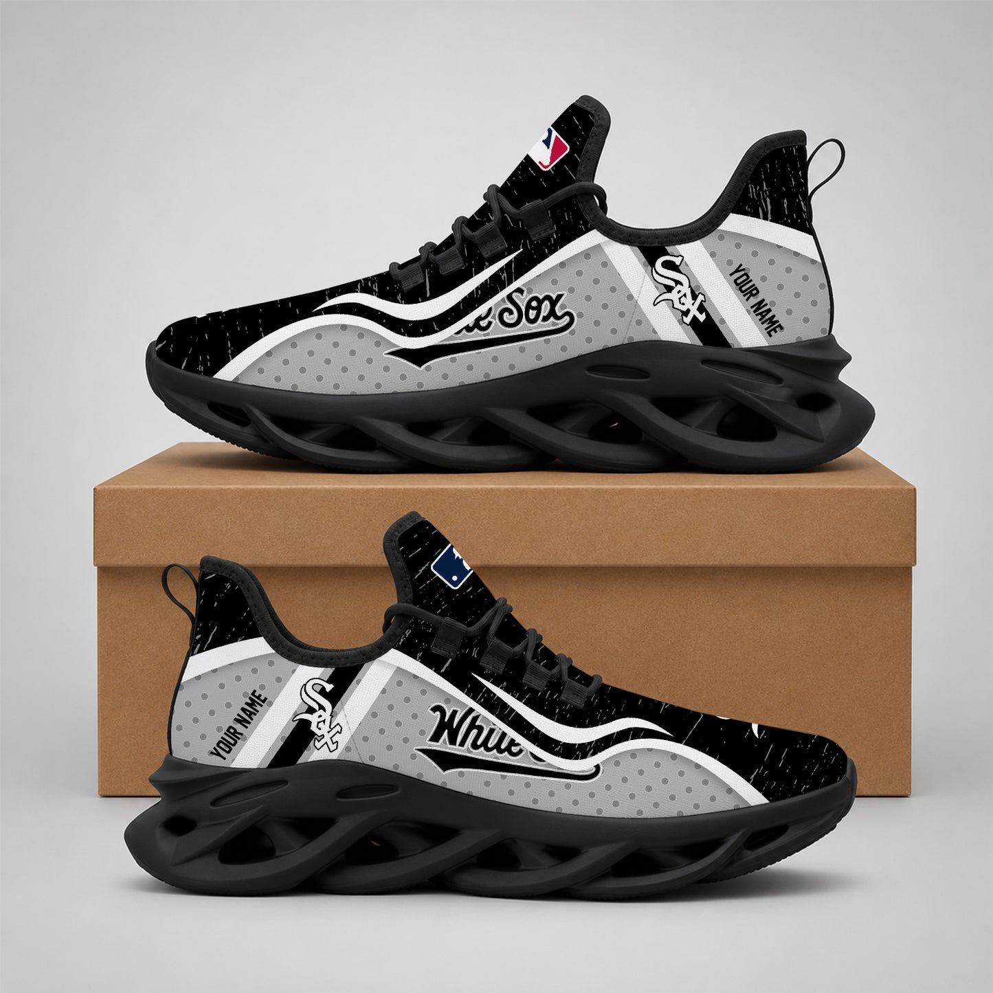 ELITE EDITION - NEW CUSTOMIZED MLB26 CWS CHICAGO WHITE SOX MAX SOUL SHOES