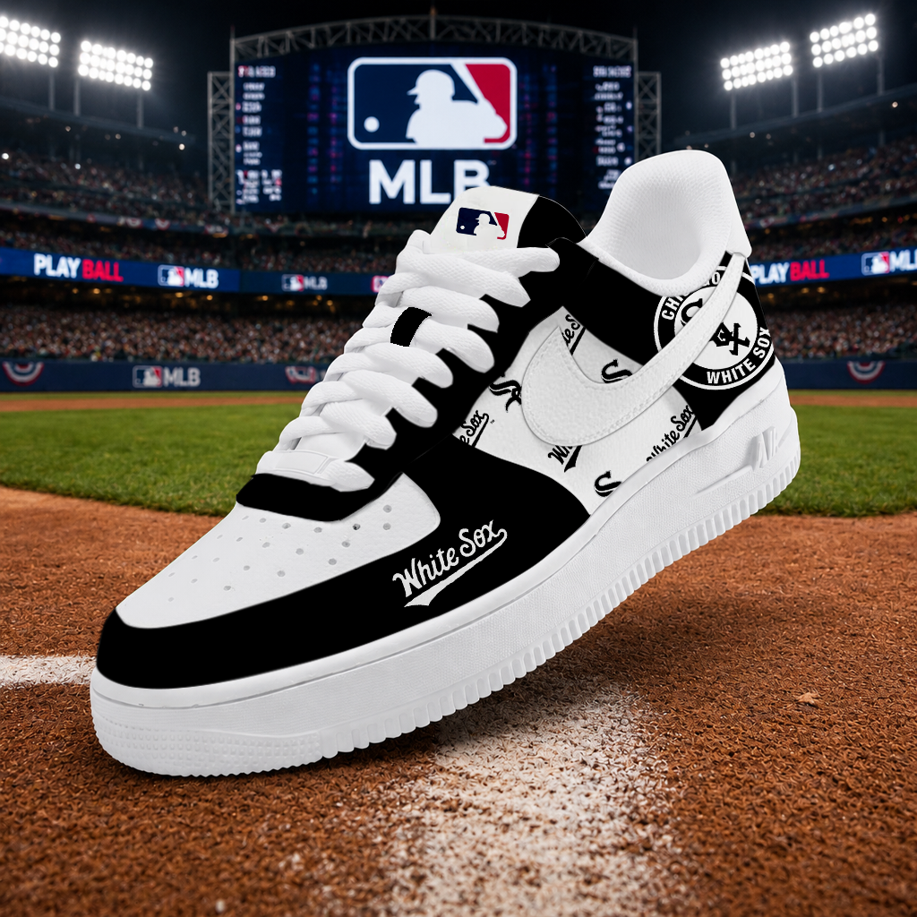 LIMITED EDITION - NEW CUSTOMIZED MLB26 CWS CHICAGO WHITE SOX AF1 SHOES