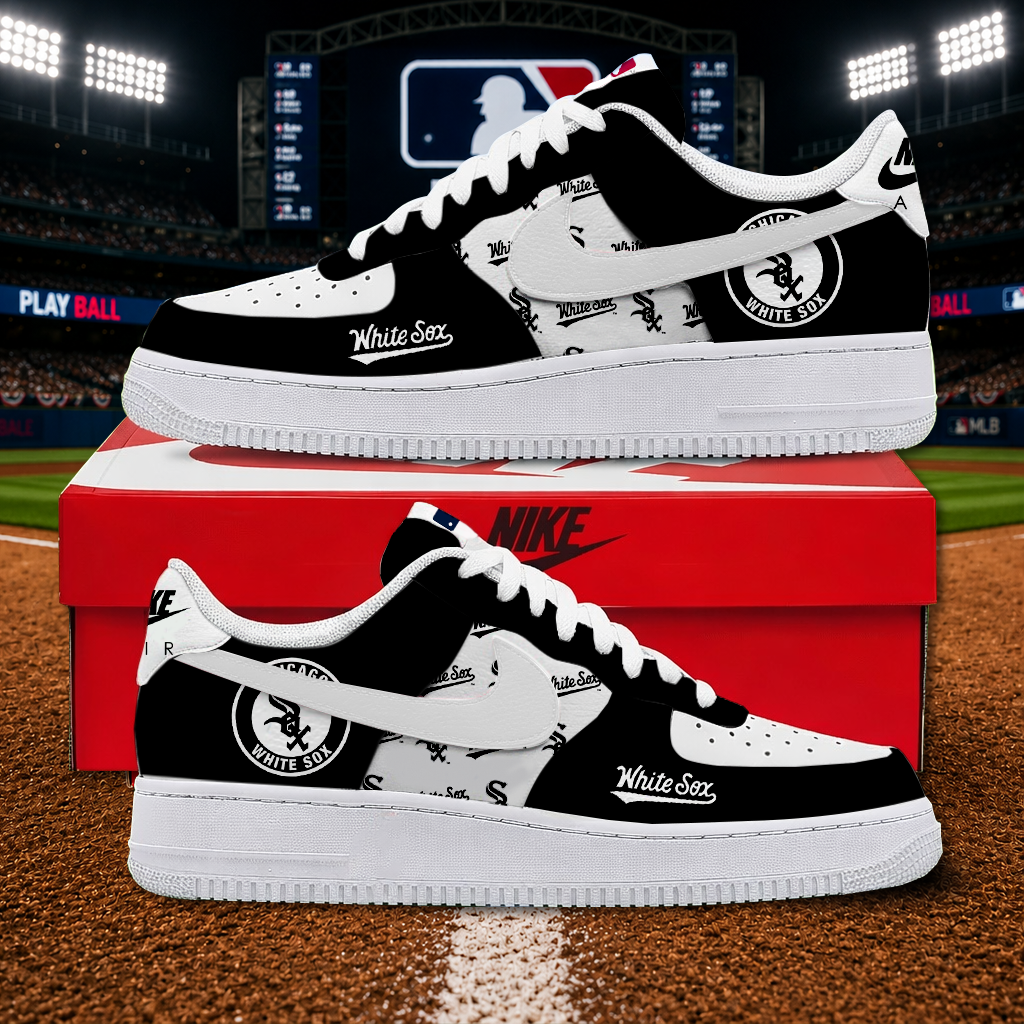 LIMITED EDITION - NEW CUSTOMIZED MLB26 CWS CHICAGO WHITE SOX AF1 SHOES