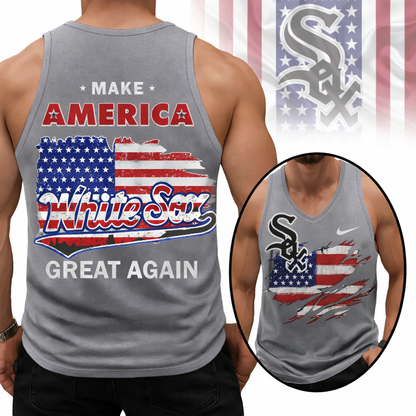 LIMITED EDITION - NEW CUSTOMIZED MLB26 CWS CHICAGO WHITE SOX UNISEX TANK TOP